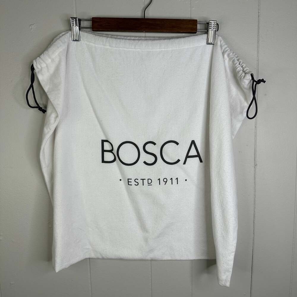 Authentic Bosca Dust Bag Cream Drawstring Pouch for Bag Briefcase Leather Care